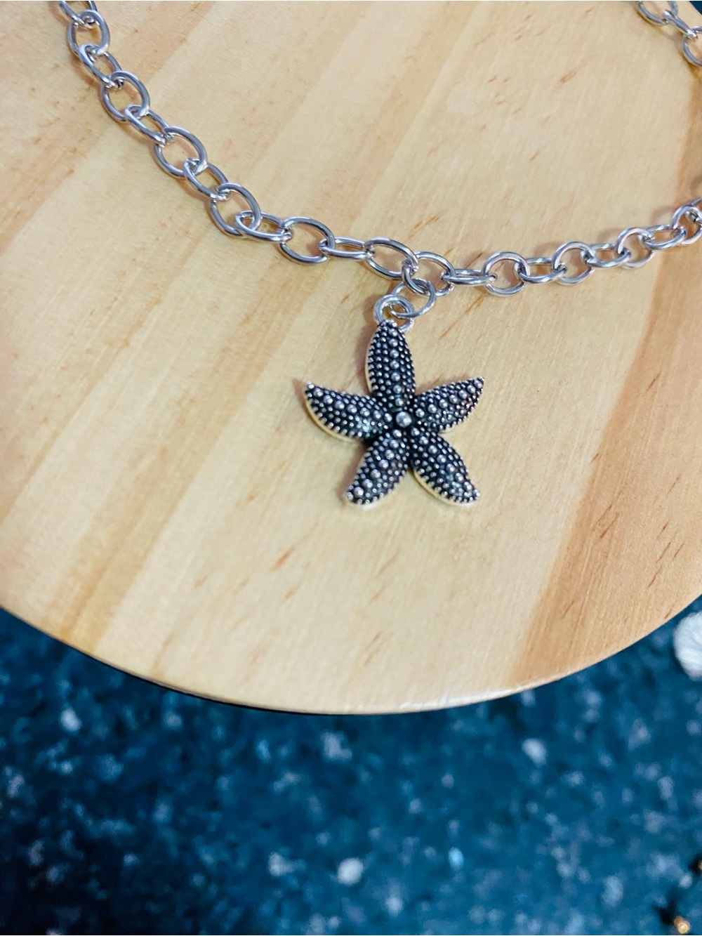 Silver Starfish Charm Bracelet - Women Jewelry